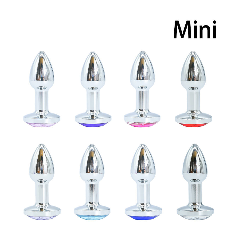 PLUG ANAL TAMANHO MINI PARA INICIANTES COM JOIA BRILHANTE