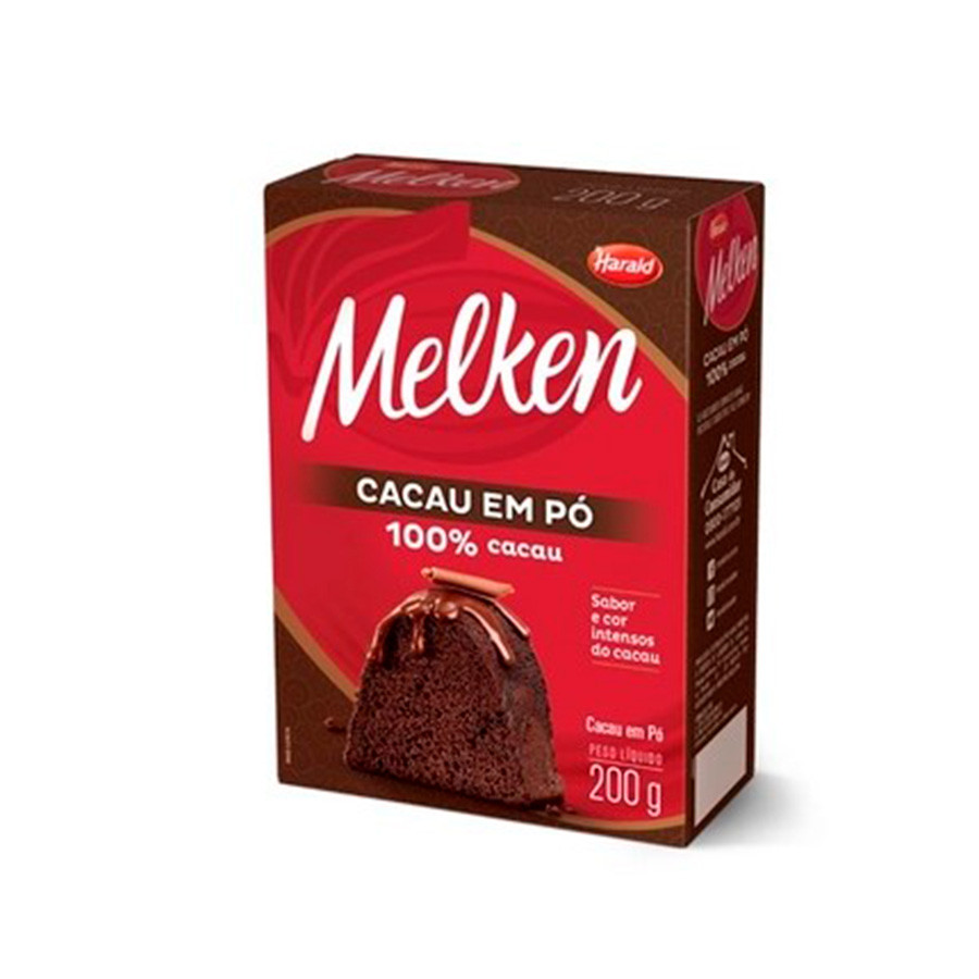 Chocolate em Pó 100% - Melken - 200g - 01 unidade - Harald