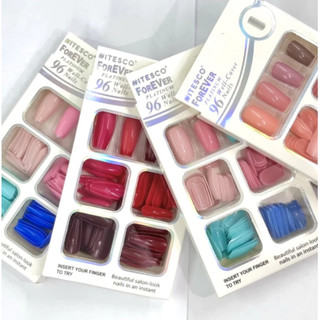 Cartela kit 96 Unha Postiça Realista Cores variadas Versatilidade para Todos os Looks e Ocasiões