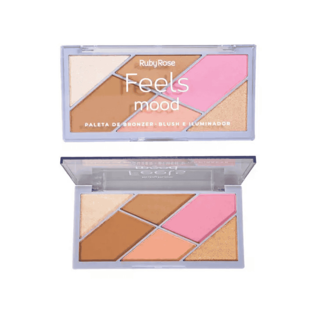Paleta Bronzer e Iluminador Multifuncional Feels Mood Ruby Rose