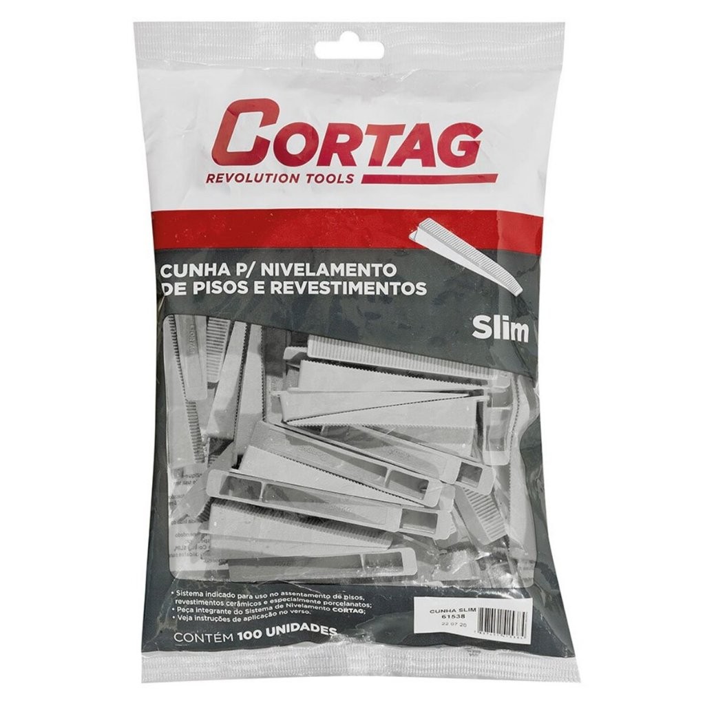 Cunha De Nivelamento De Piso Slim 100 Peças - Cortag em Oferta na Shopee
