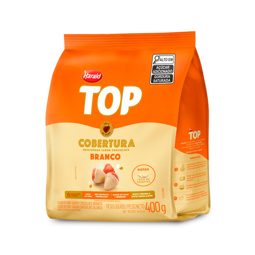 Cobertura Top Branco em Gotas 400g HARALD