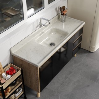 Pia de Cozinha em Mármore Sintético com Furação para Válvula Americana 150cmx55cm AJ Rorato em Oferta na Shopee