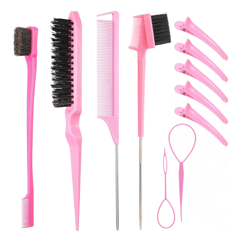 Kit 11 Peças Pente Profissional Escovas P/ Cabelo Penteado