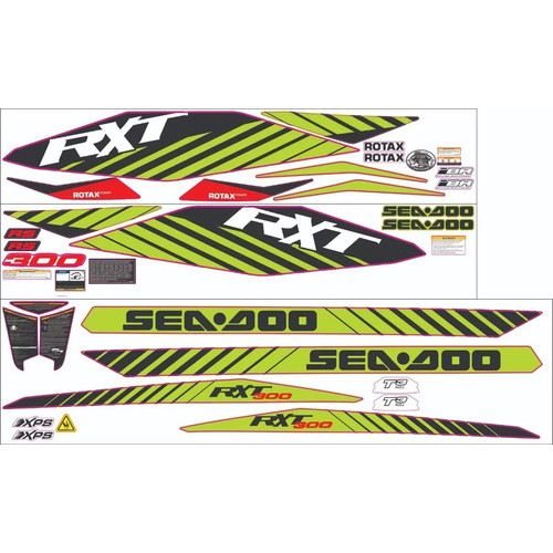 Kit Adesivo Faixa Jet Ski Seadoo Rxt 300 3016