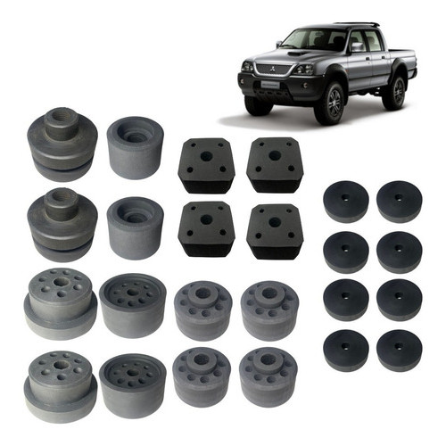 Kit Calço Coxim Cabine + Carroceria L200 Sport Outdoor 03...