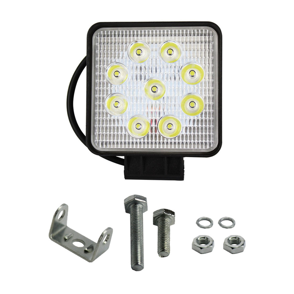 Farolete Milha Quadrado 9 Leds Bivolt 27W Jeep Valmet Truck 4x4 off Road Carro Caminhão