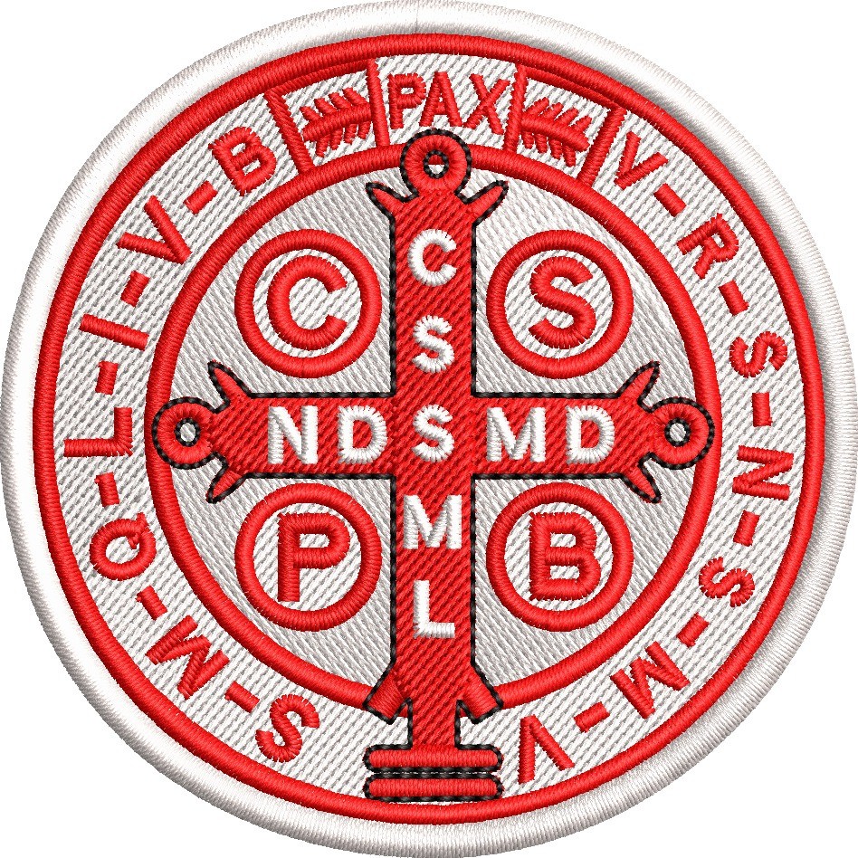 Patch Bordado Medalha De São Bento Moto Clube Militar Rel3