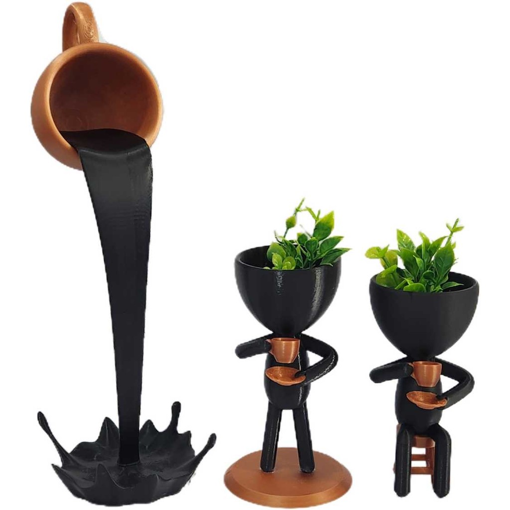 Cantinho Café Xícará Flutuante Vasos Bob Robert Plant Preto com Cobre em Oferta na Shopee