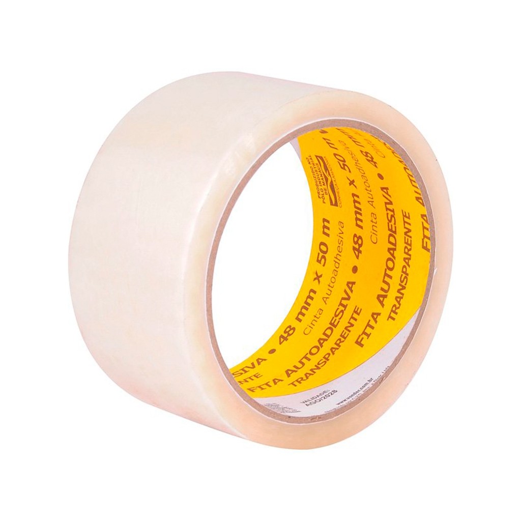 Fita Plastica Transparente 48mm X 50m. Vonder em Oferta na Shopee