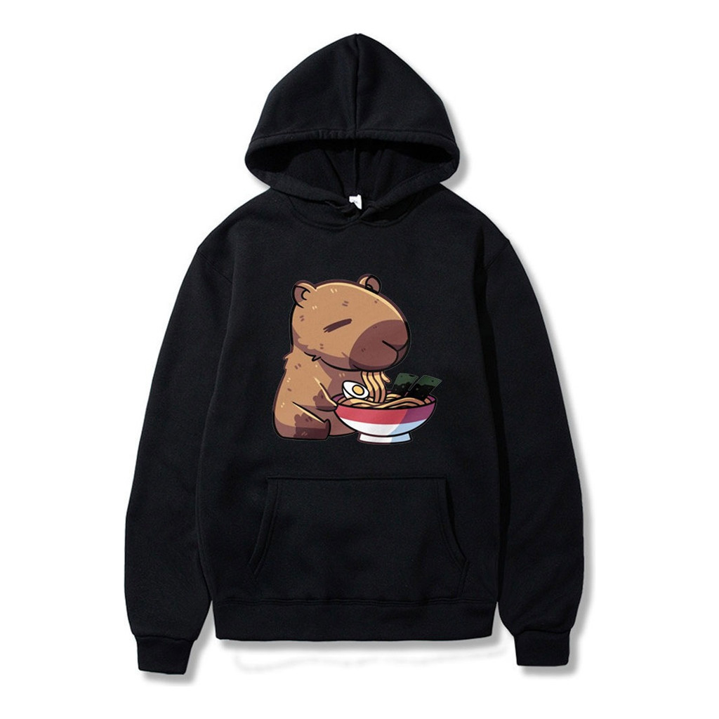 Blusa De Frio Moletom Capivara Agenor Comendo Quentinho Blusa de Frio Casual Unissex Casaco Feminino Masculino Algoda