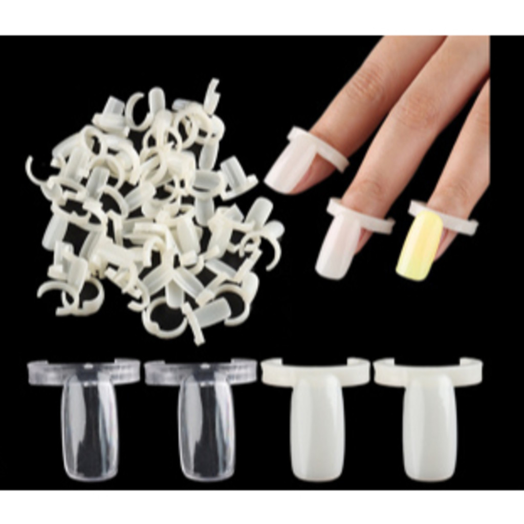 Kit 50/100 UNI Anel Mostruário para Esmaltes 50 Unidades Transparente/BRANCO em Oferta na Shopee