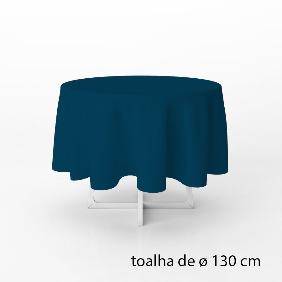 Toalha de Mesa Redonda em TNT -  130 cm diâmetro  - Azul Marinho - 1 unidade - Best Fest - Rizzo em Oferta na Shopee