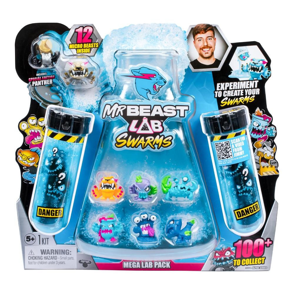 Mega Lab com 12 Mini Bonecos Surpresa Swarms MrBeast Lab em Oferta na Shopee
