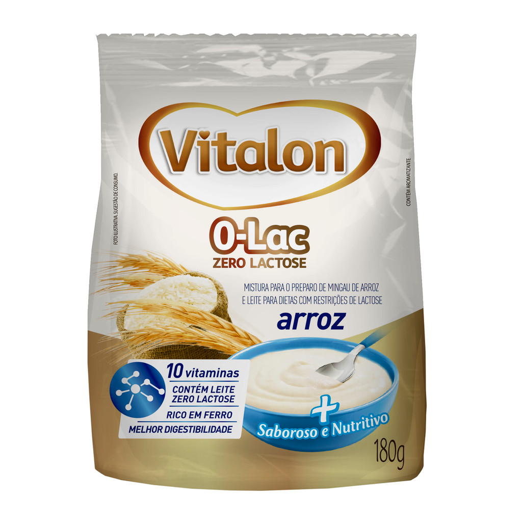 Mingau de Arroz Zero Lactose Vitalon - Sachê 180g