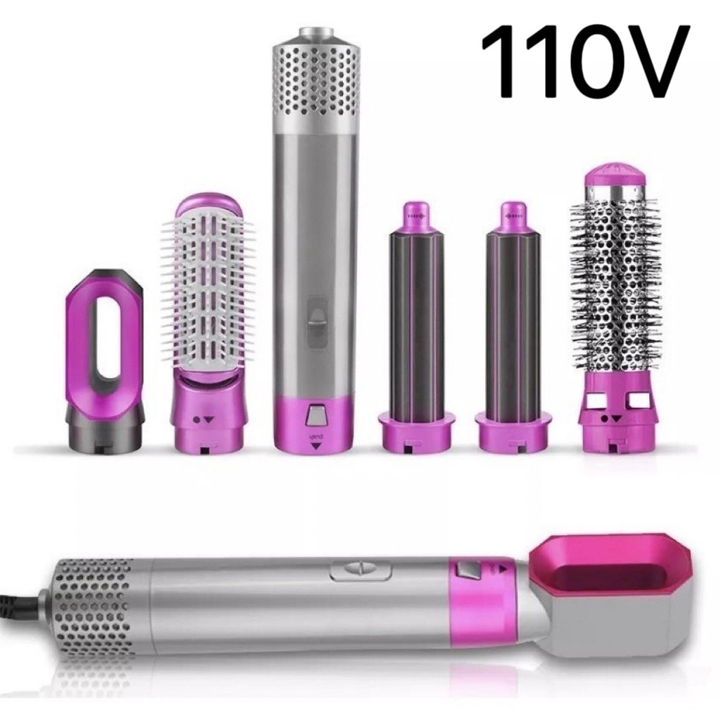 Escova 5 em 1 Secador, Pente, Modelador, Aumenta volume Profissional 110V 
