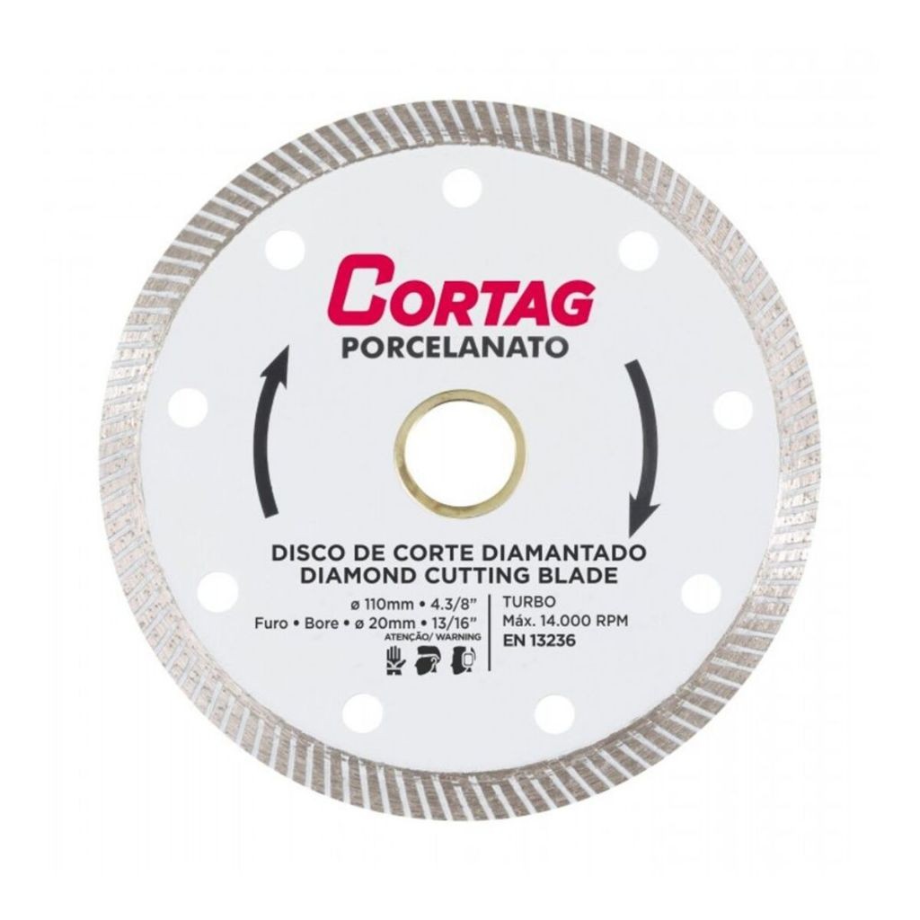 Disco De Corte Diamantado Porcelanato 110mm - Cortag em Oferta na Shopee