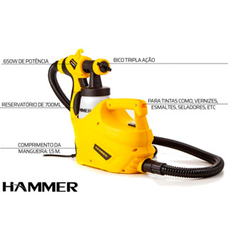 Pistola Pulverizadora Compressor Ar Direto Hammer 650w em Oferta na Shopee
