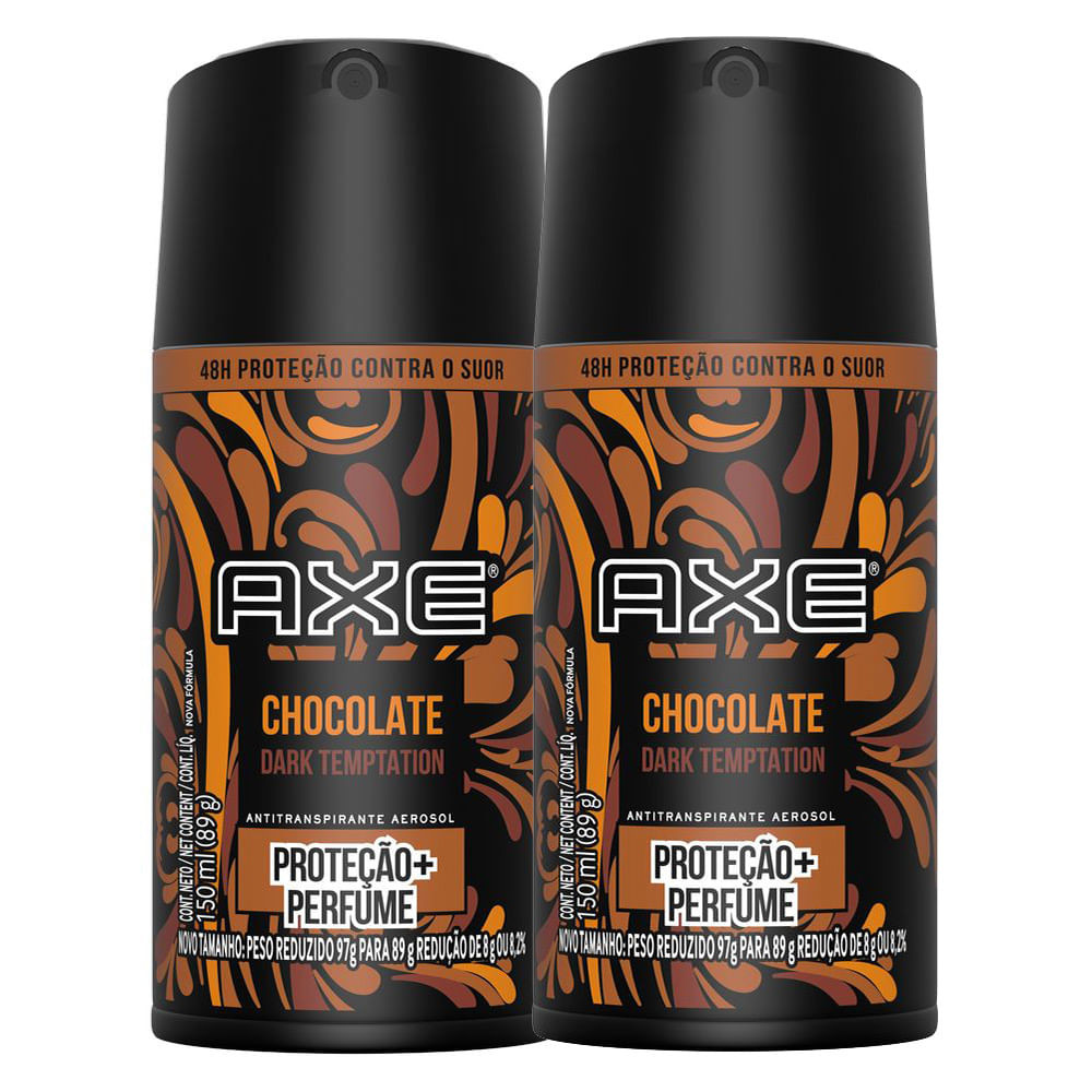 Desodorante Axe Dark Temptation Body Spray Aerosol 150ml | Kit com duas unidades - Beauty