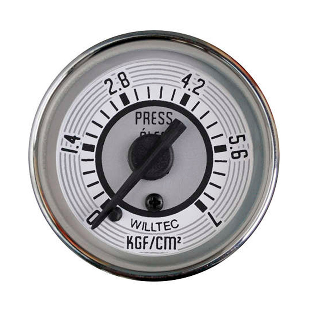 Manômetro Mecânico Pressão Do Óleo 0-7kgf/cm² Branco Fusca