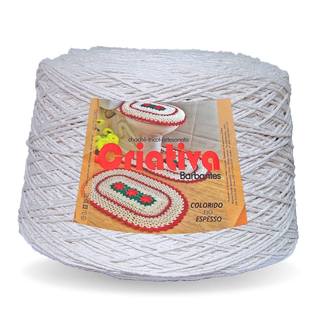 Barbante Especial Para Tapetes Criativa 2Kg Rende Mais