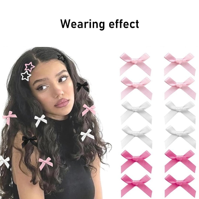 Estone 30 Peças Laços Tecido Delicado Grampo Cabelo Acessórios Meninas