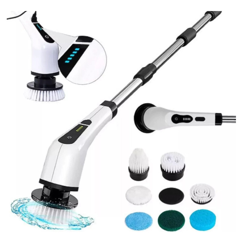 Escova Elétrica Giratóra Mop Premium Limpeza Escovão Sem Fio