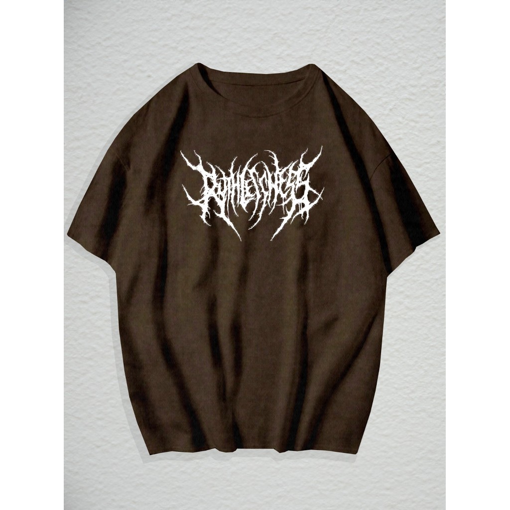 Camiseta Personalizada Oversized Fantasmas Terror Rock Blusa Tumblr Moderno Bordado T Shirt