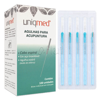 Agulha para Acupuntura 100 Agulhas Uniqmed Importada Individual Anvisa em Oferta na Shopee