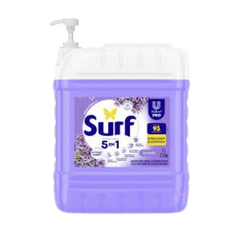 Lava  Roupas Liquido  7L Lavanda  Surf + Válvula  Pump 42CM BR - Home & Living