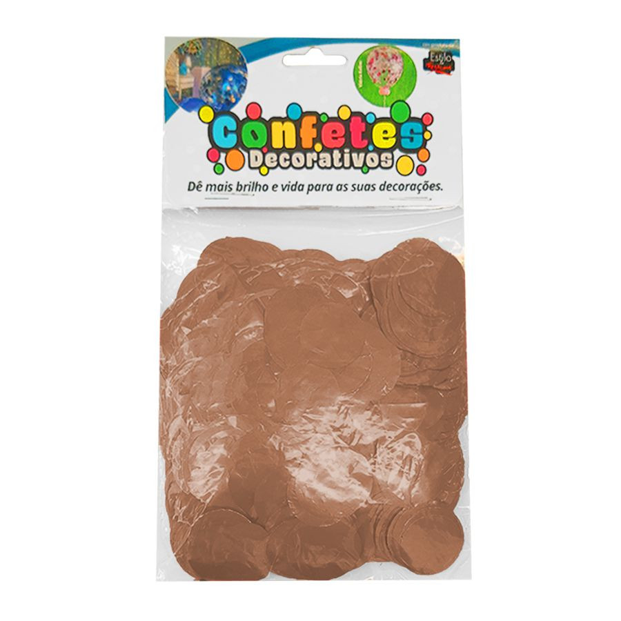 Confete Redondo Metalizado 25g - Rose Gold Dupla Face - Rizzo Balões