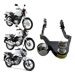 Engate Fixo Mult Engates para Moto Honda Cg Fan Titan 125 150 Todos Anos Proteção Traseira com Tração Máxima 250kg