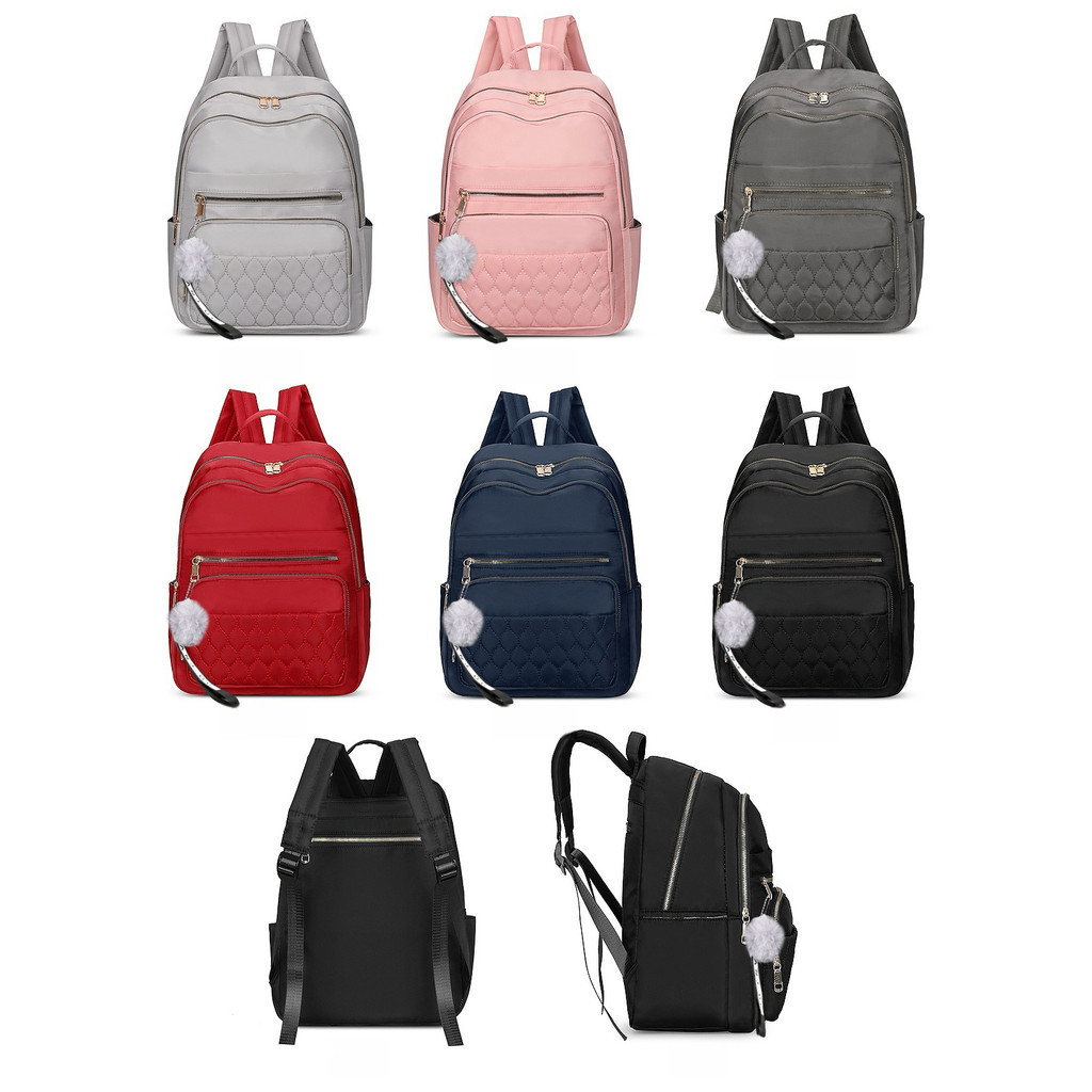 Mochila feminina de grande capacidade com textura de bordado requintada