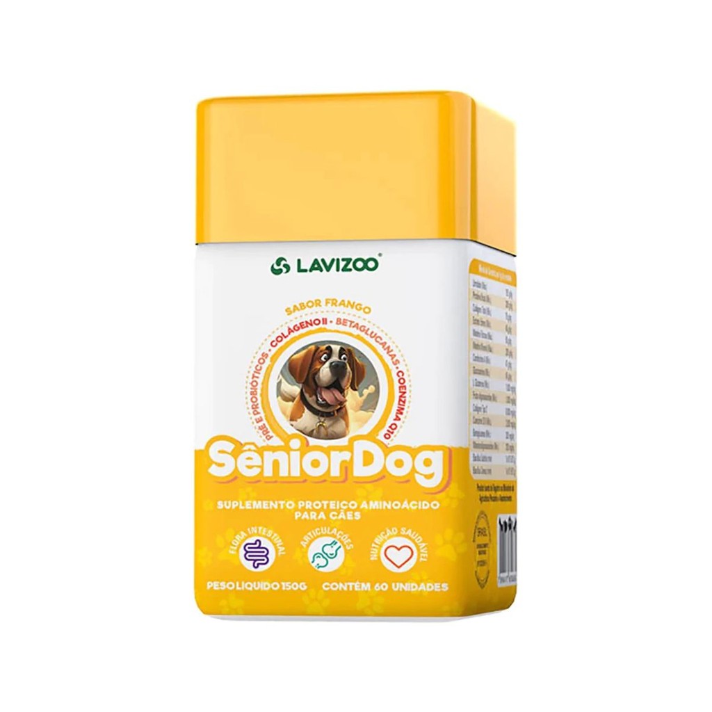 Senior Dog Gourmet Suplemento P/ Cães Idosos 150Gr - Lavizoo em Oferta na Shopee