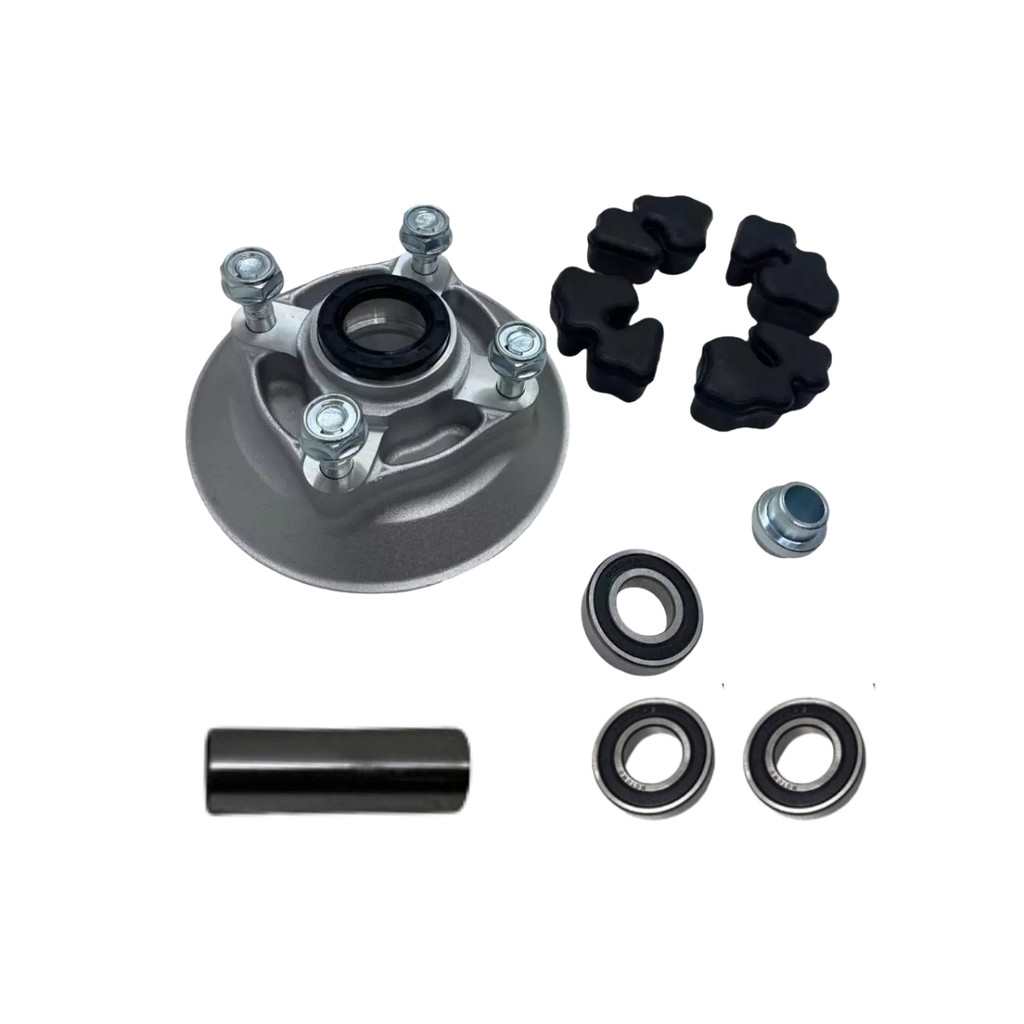 Kit Flange Coroa + Rolamentos Cubo Bucha CG 150 160 Fan Titan Start