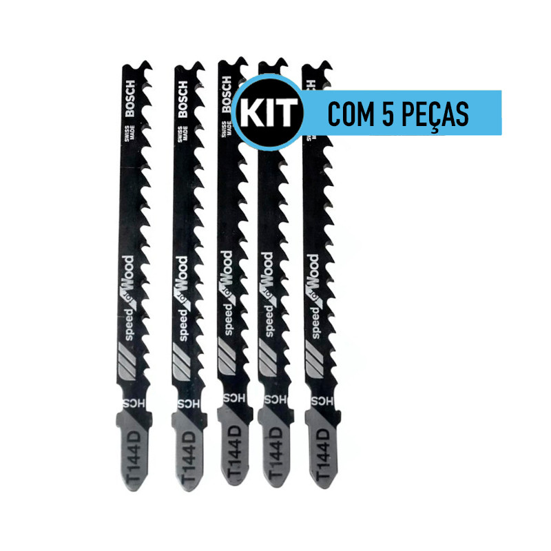 Kit 05 Lâminas de Serra Tico-Tico para Madeira T144D Bosch em Oferta na Shopee