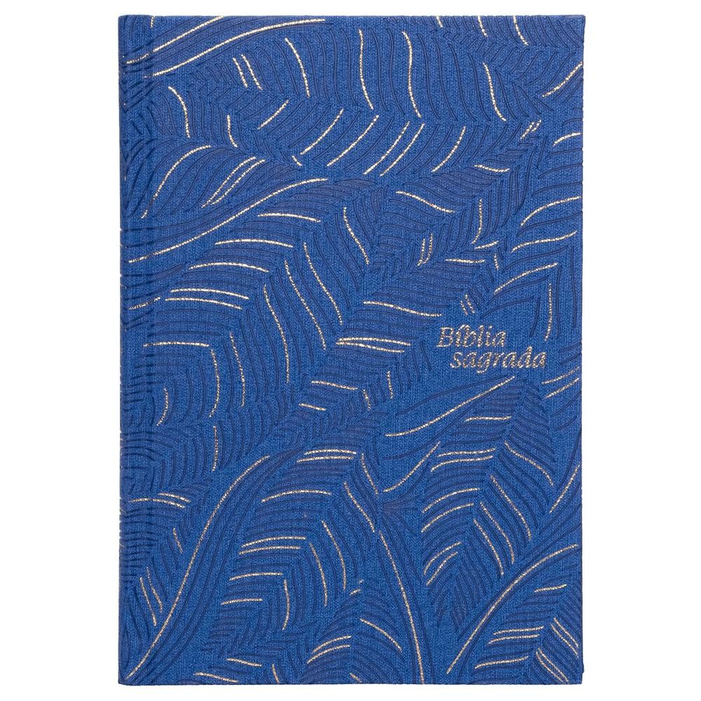 Bíblia Slim NVI, Letra Grande, Couro-soft azul sobre capa dura, Abstrata  Lt WP