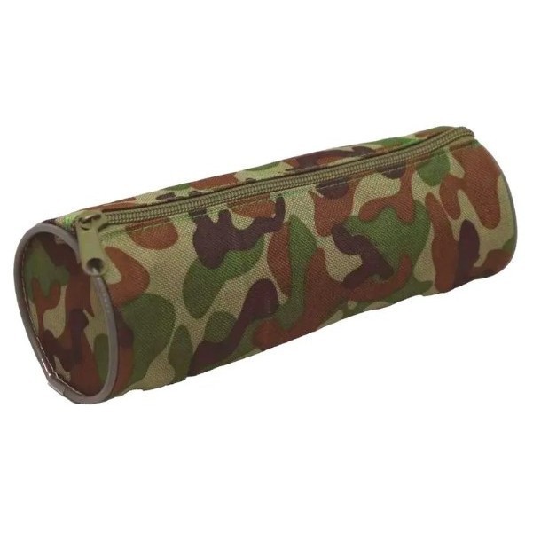 Estojo Escolar Estampa Camuflado Redondo Unidade em Oferta na Shopee