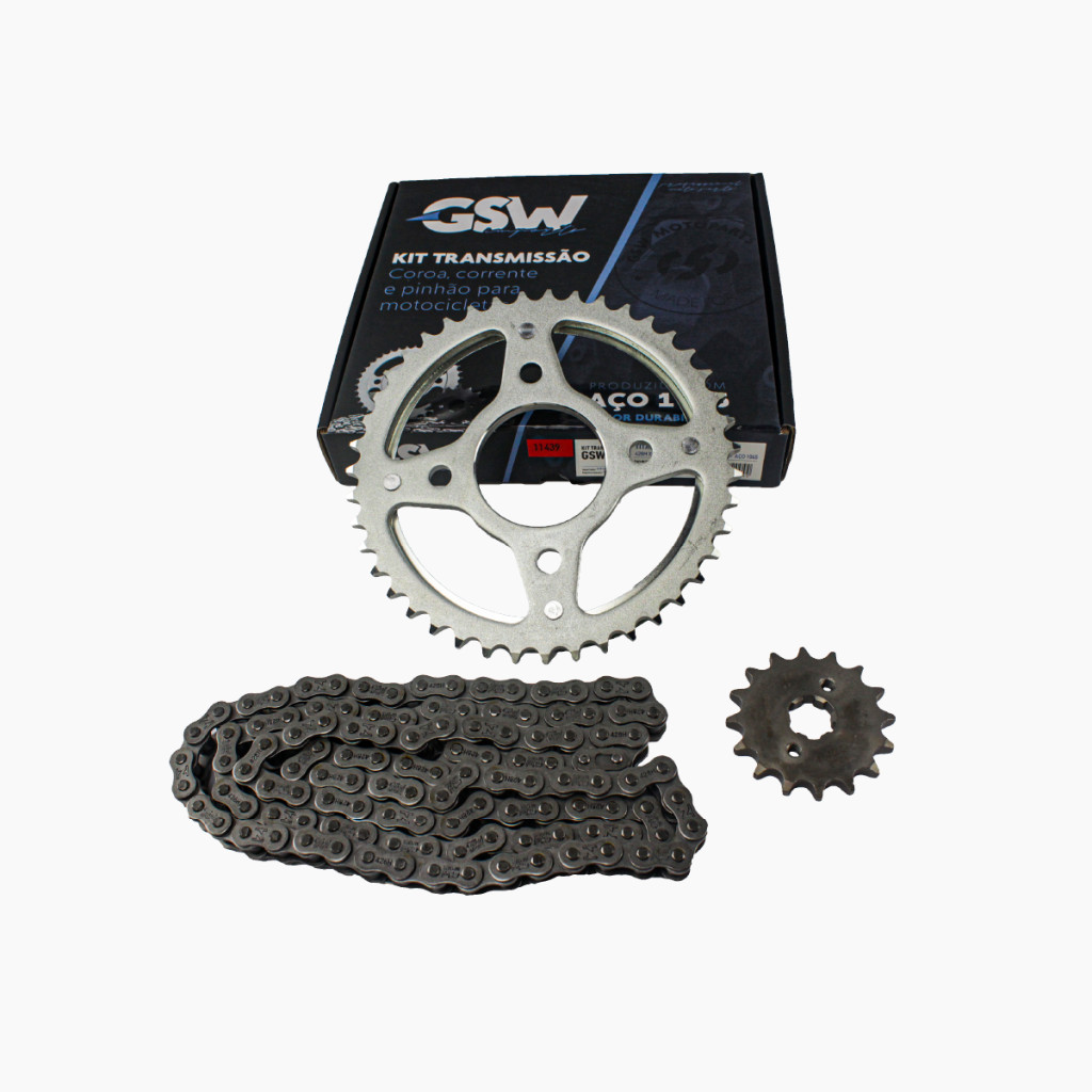 KIT COROA/PINHAO/CORRENTE C/RET. CB250 F 16- GSW