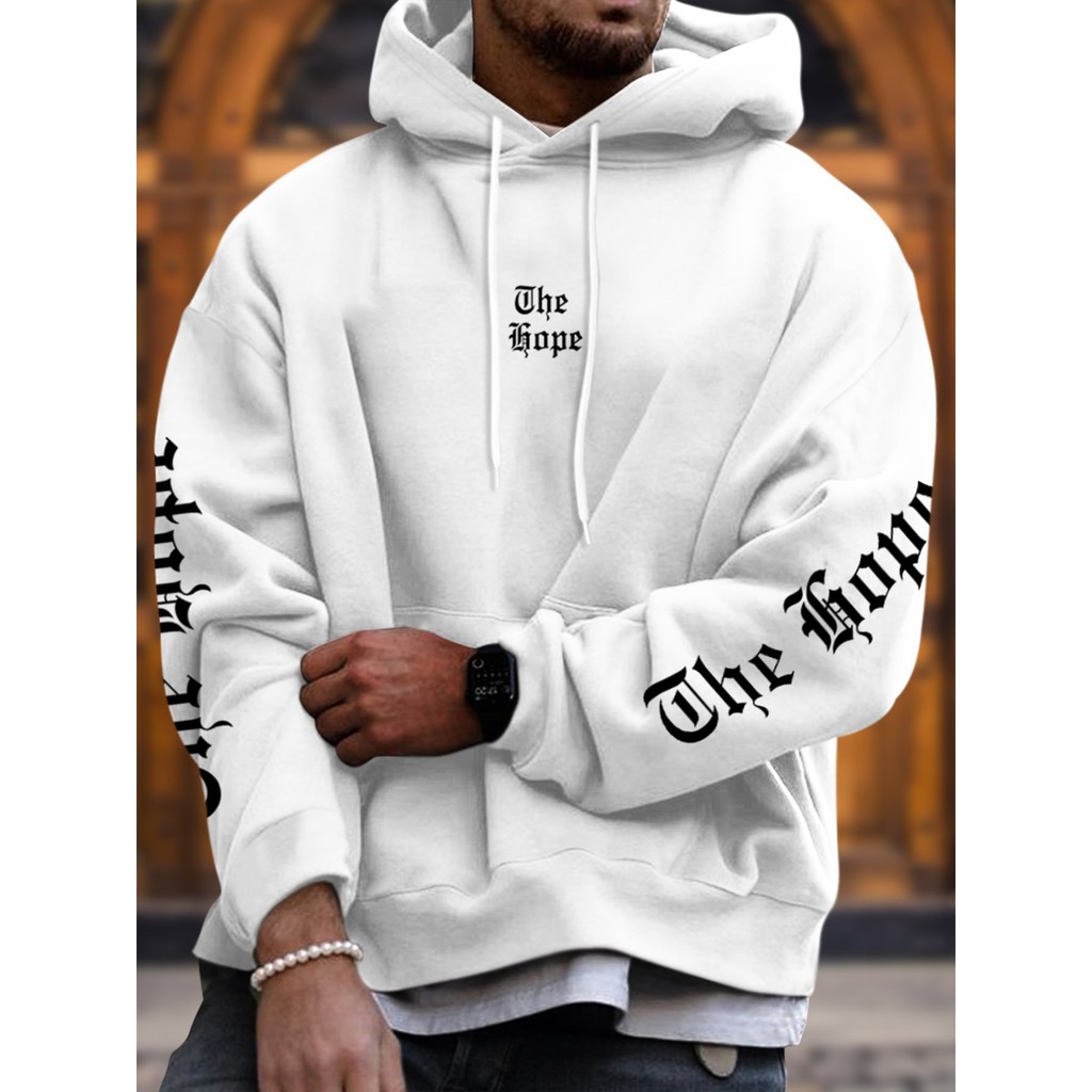 Detalhes do Moletom Casaco Canguru The Hope Esperança Unissex Blusa de Frio Flanelada Streetwear