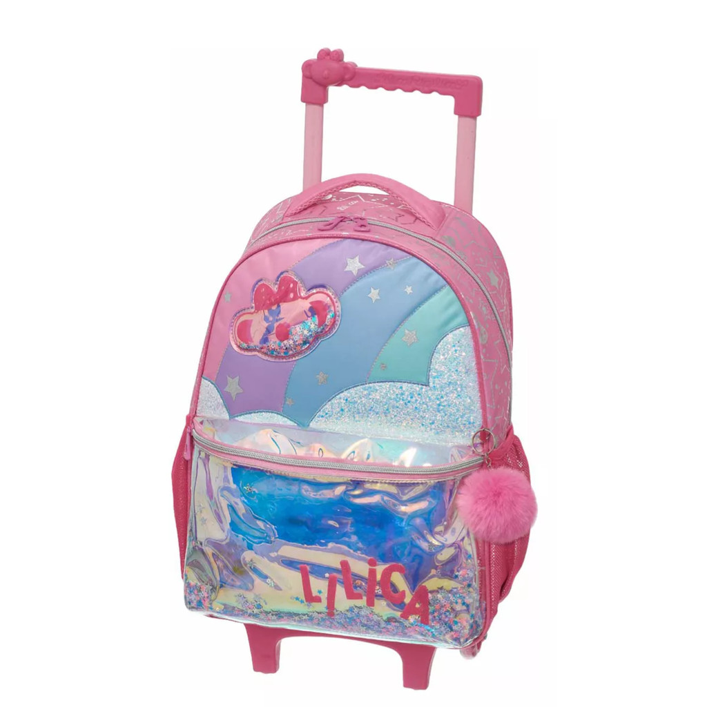 Mochila de Rodinha Infantil Feminino Lilica Ripilica - Lilica COR:ROSA