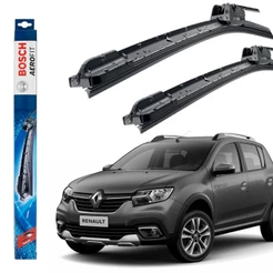 Kit Palheta Limpador De Parabrisa Original Bosch Sandero 2014 Até 2022