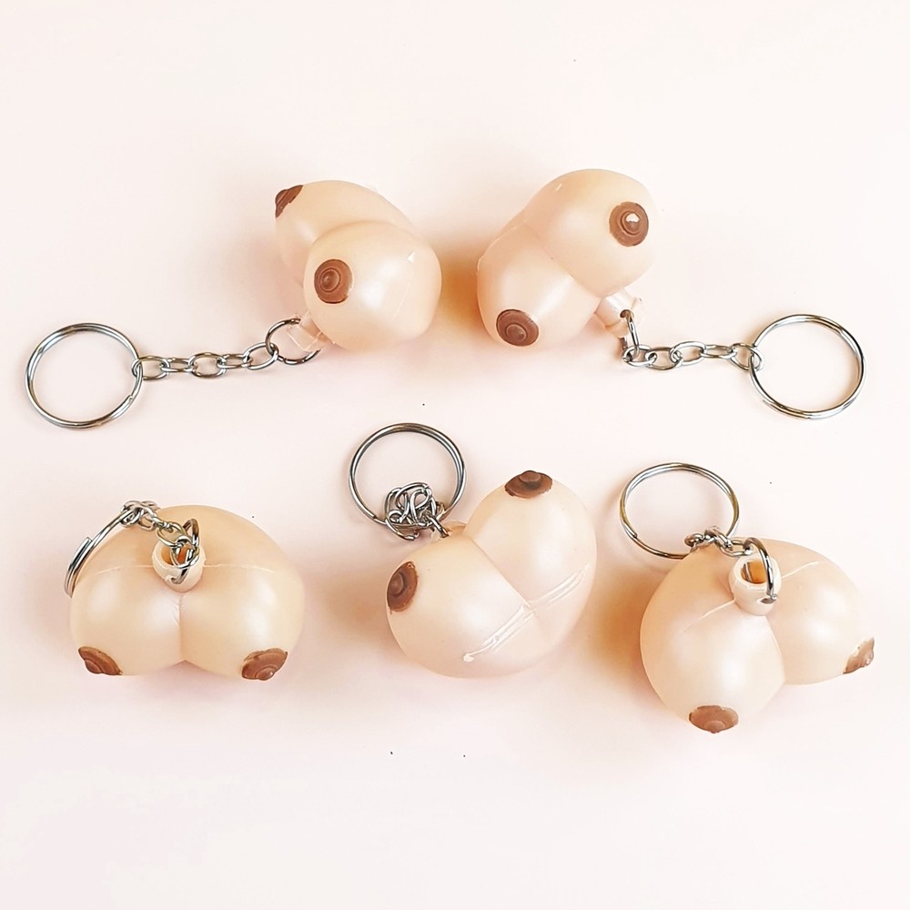 Conjunto de Chaveiros no Formato de Peitinhos | FestaChic em Oferta na Shopee