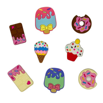 04 a 10 Pins/Bottons Emborrachados Para Babuche - Doces