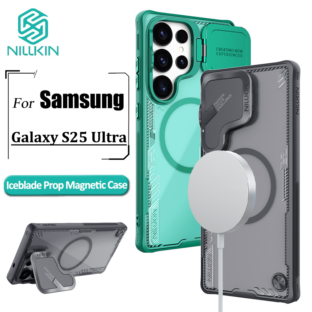 Nillkin Iceblade Prop Capa Magnética Para Samsung Galaxy S25 Ultra Casos De Telefone Flip Lente Protetora Traseira