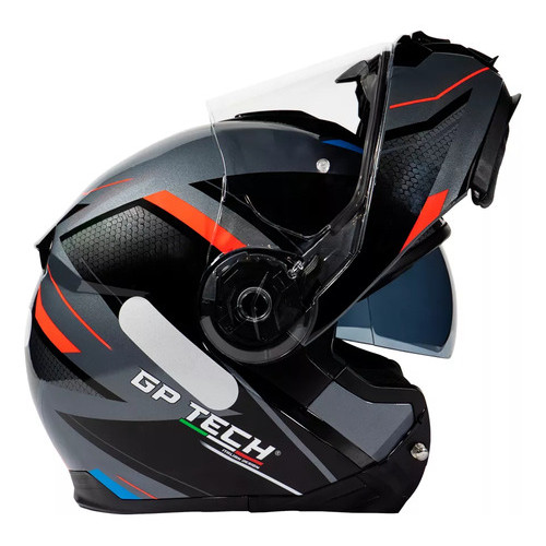 Capacete  Escamoteavel Gp Tech A118 Elite Articulado Robocop