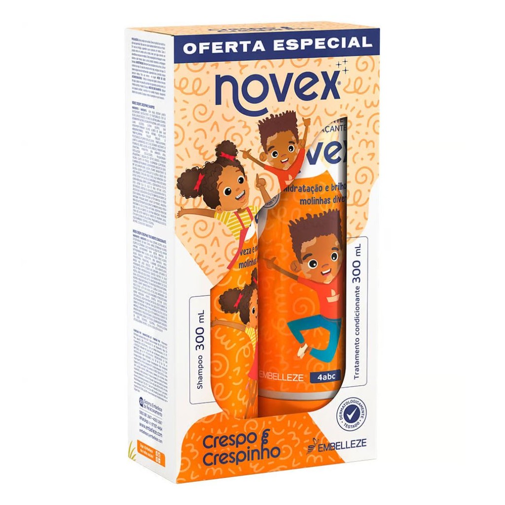 Kit Novex Crespo Crespinho 300ml Shampoo + Condicionador Embelleze