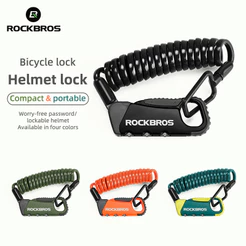 ROCKBROS Portátil Capacete Senha Bloqueio 120cm Bicicleta De Estrada MTB Mini Bagagem Anti-Roubo Acessórios