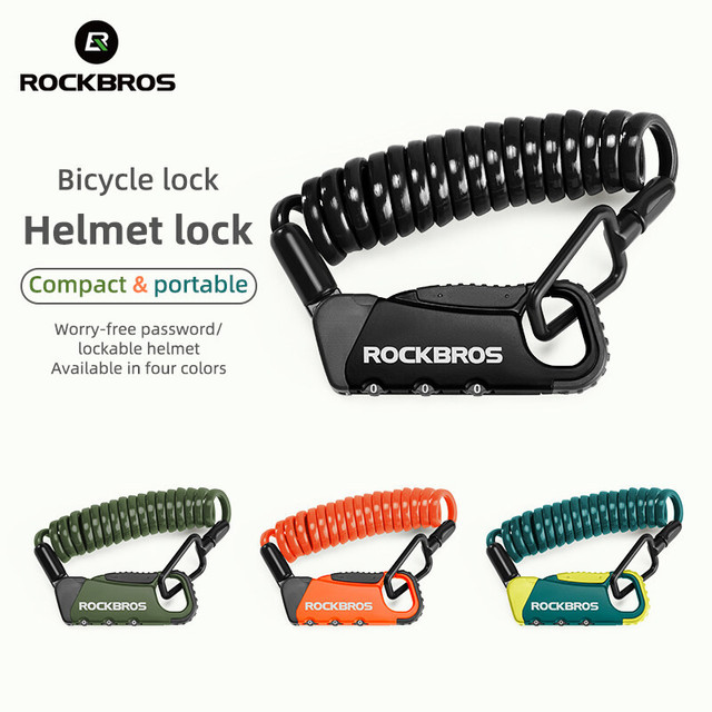 ROCKBROS Portátil Capacete Senha Bloqueio 120cm Bicicleta De Estrada MTB Mini Bagagem Anti-Roubo Acessórios