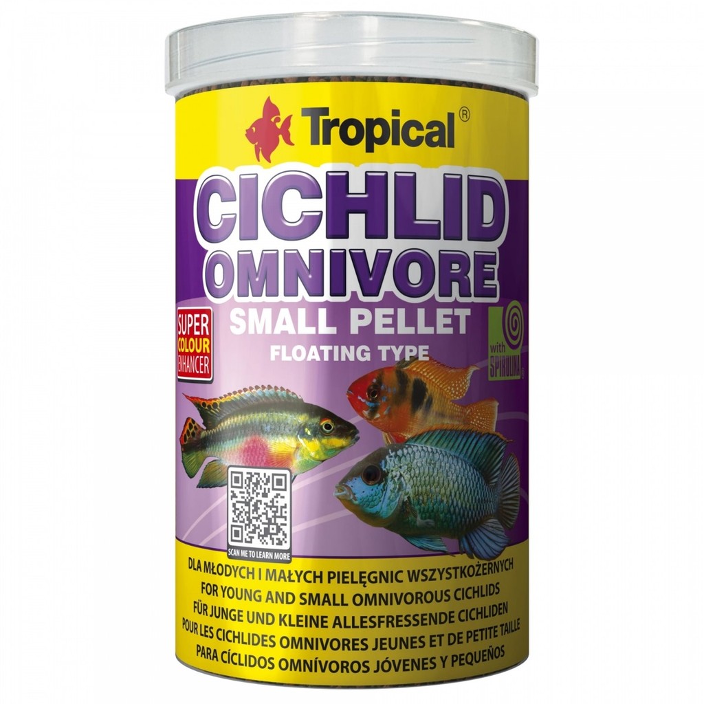 Tropical Cichlid Omnivore Small Pellet 90g Ciclídeos Onívoro